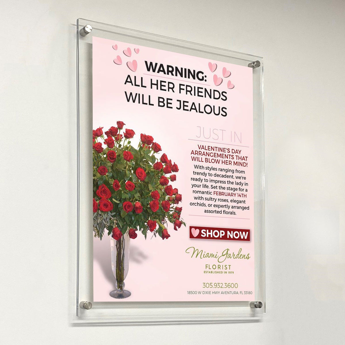 20x28 Standoff Acrylic Wall Sign Holder – Displays4Sale
