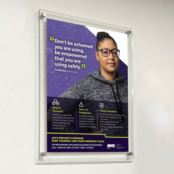 8.5 x 11 Sign Holder with Standoff Hardware