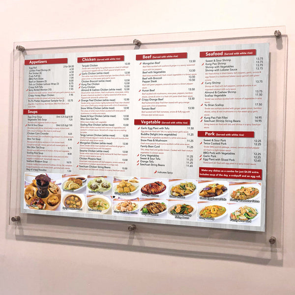 24 x 20 Standoff Hardware with Clear Acrylic Window