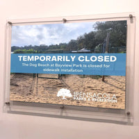 48 x 24 Standoff Hardware with Clear Acrylic Window