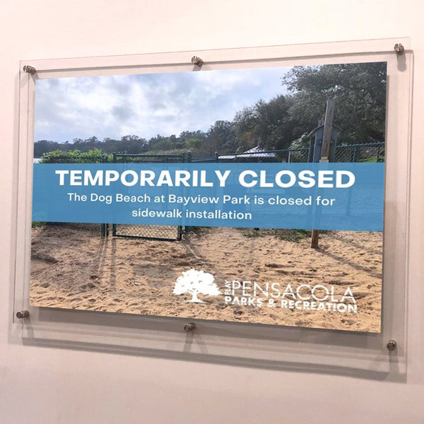 48 x 24 Standoff Hardware with Clear Acrylic Window