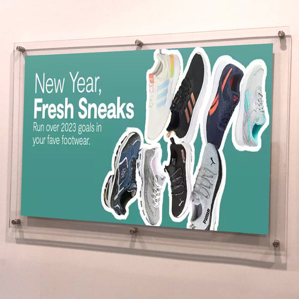 36 x 24 Standoff Hardware with Clear Acrylic Window