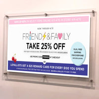 28 x 22 Standoff Hardware with Clear Acrylic Window