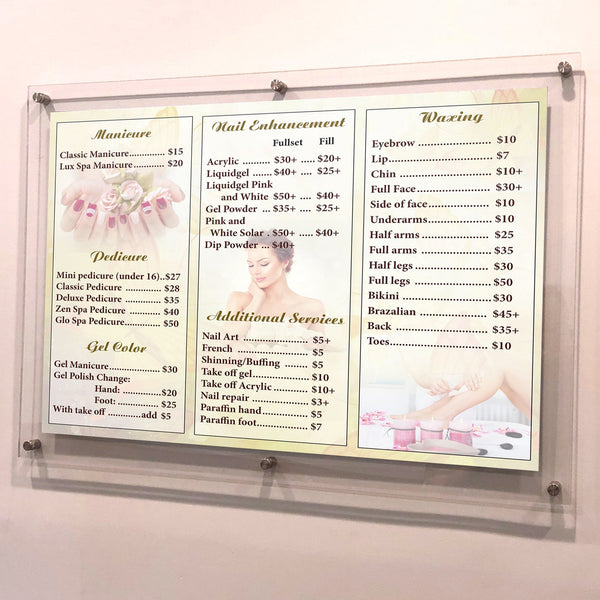 20 x 12 Standoff Hardware with Clear Acrylic Window