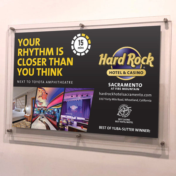 30 x 20 Standoff Hardware with Clear Acrylic Window