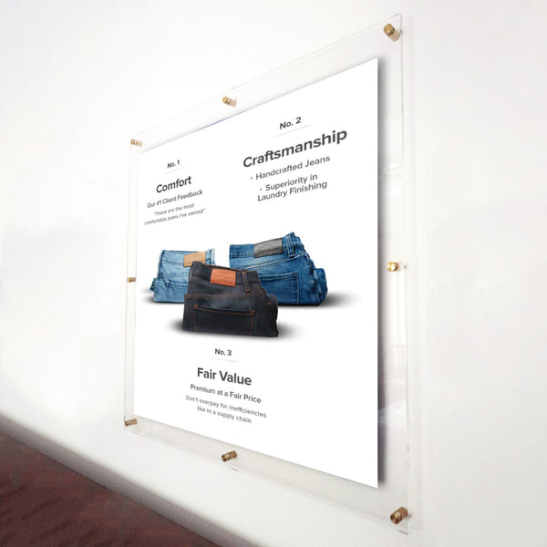 18 x 18 Sign Holder with Standoff Hardware