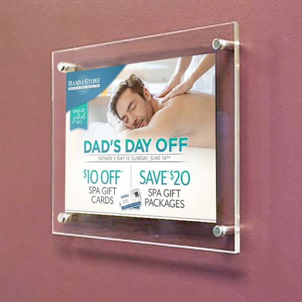 20 x 20 Sign Holder with Standoff Hardware