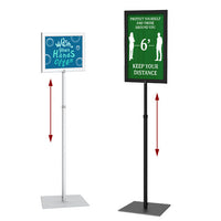 ADJUSTABLE SIGN HOLDER 11x17 FRAME IN VERTICAL FORMAT (SHOWN in SILVER)