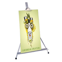 ALUMINUM COUNTERTOP EASELS (19" DISPLAY HEIGHT) WITH 32" HIGH METAL POSTER CLIP