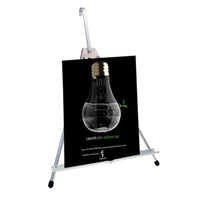 ALUMINUM COUNTERTOP EASELS (19" DISPLAY HEIGHT) WITH EXTENDED TOP BAR