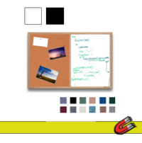 Combo Board 24x30 Wood Framed Cork Bulletin Magnetic Marker Board (Open Face with Wood Trim)