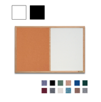 Combo Board 14x14 Decorative Wood Framed Cork Bulletin Marker Board (Open Face with Decorative Wood Trim)