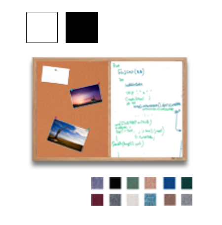 Value Line Combo Board 72x48 Wood Framed Cork Bulletin Marker Board (Open Face with Wood Trim)