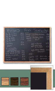 Black Chalk Board 16x20 with Wood Frame (Cherry, Light Oak, or Walnut)
