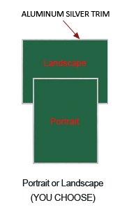 48 x 96 Green Chalkboard Metal Framed