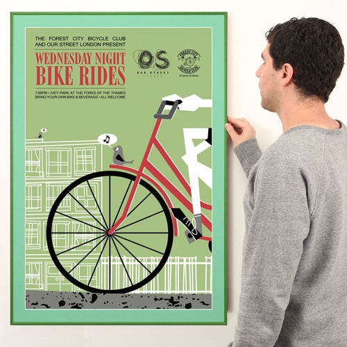 GREEN 8.5x14 METAL FRAME WITH KELLY GREEN MATBOARD (SHOWN in PORTRAIT ORIENTATION)