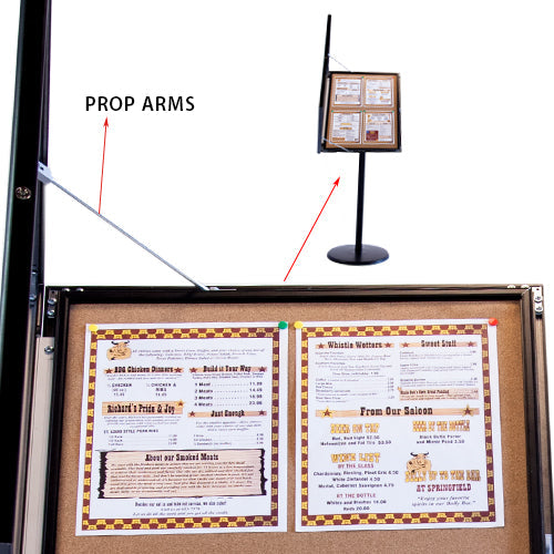 Curved Sign Stand, Enclosed, Tilted, Rotating + Holds 4 Menus 8.5x11 ...