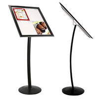 The Menu board sign stand holds up to four 8.5x11 menus or printed sheets!