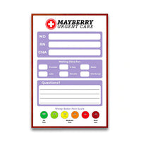 Custom Printed White Board 24x24 | Steel Magnetic Marker Board with Wood Frame