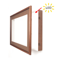 SwingFrame Designer Wood Framed Shadow Box + Interior Lighting | 2" Deep Shadowboxes
