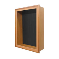 SwingFrame Designer Wood Display Case 6" Deep Interior | Wall Mount Single Door Cabinet 25+ Sizes