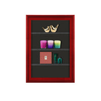 SwingFrame Designer Wood Frame Wall Mount Display Case 3" Deep with Wooden Shelves 25+ Sizes