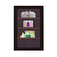 SwingFrame Designer Wood Frame Wall Mount Display Case with Wooden Shelves 8" Deep