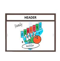 Indoor Radius Dry Erase Marker Boards with Sliding Glass Doors