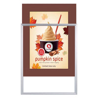 TOP LOADER SIGN FRAME 16" x 24" WITH 3" WIDE MAT BOARD (SHOWN IN SILVER WITH MAROON MAT BOARD)