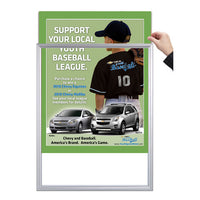 TOP LOADER SIGN FRAME 18" x 24" (SHOWN IN SILVER WITH GREEN PEAR MAT BOARD)