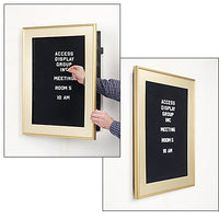 SwingFrame Designer Letter Board, Swing Open Metal Frame Profile with Matboard in 6 Sizes + Custom
