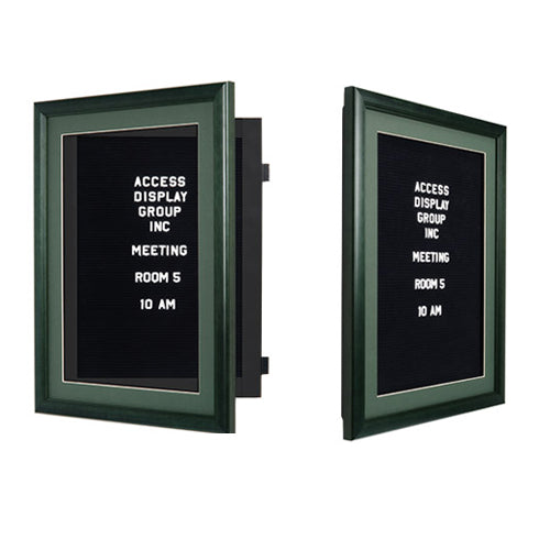 Designer Enclosed Wood Framed Letter Board SwingFrames