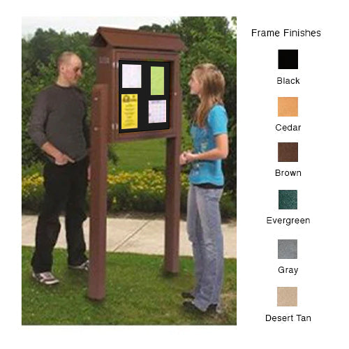 Eco-Design Information Center 28x20 Standing Message Board, Two-Sided ...