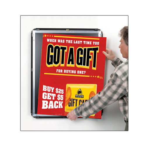 ALL 4 FRAME RAILS SNAP OPEN FOR EASY CHANGE of 1/2" THICK POSTERS 11 x 14