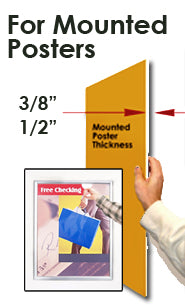 EXTRA DEEP 8.5 x 11 Poster Snap Frames (1 1/4" Security Profile for MOUNTED GRAPHICS)