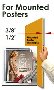 EXTRA DEEP 8.5x14 Snap Open Sign Holder Snap Frames (1 1/4" Profile for MOUNTED GRAPHICS)