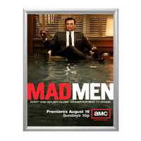 EXTRA DEEP 40x60 SECURITY SNAP FRAME in 1 3/4" WIDE FRAME (SHOWN in SILVER FRAME)