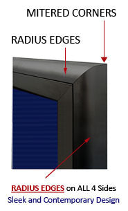 EXTRA LARGE Indoor LED Lighting Enclosed Letter Boards (Radius Edge)