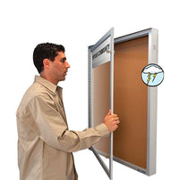 Extreme Weather Plus Premium Outdoor Enclosed Posters with Header | Single Locking Door)