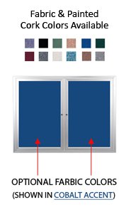 Enclosed Indoor Poster Cases with Rounded Corners (2 & 3 Doors)