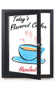 Extra Large Indoor Enclosed Dry Erase White Marker Board SwingCase