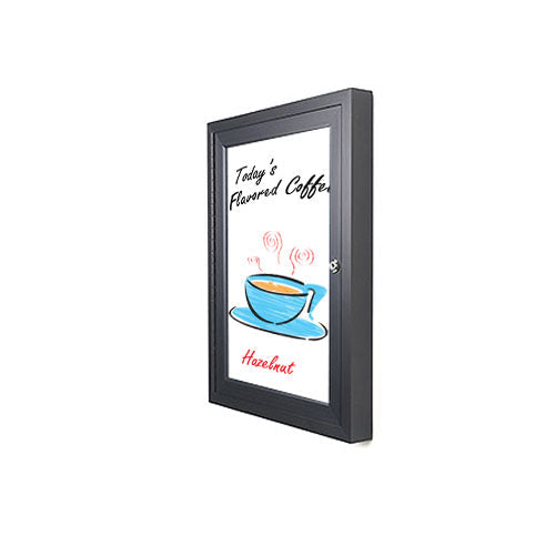 Wall, Extra Large Outdoor Enclosed Dry Erase White Marker Board with Magnetic Porcelain-on-Steel Gloss Whiteboard in 15+ Sizes