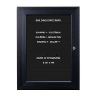 Extra Large Outdoor Enclosed Letter Boards with Leg Posts | Single Door Locking Message Board 15+ Sizes