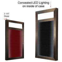 Extra Large Outdoor Enclosed Letter Boards with Posts, Header & LED Lights | Smooth Radius Edge Cabinet 15+ Sizes