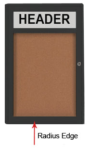 Extra Large Indoor Enclosed Poster Swing Cases with Header and Lights (Radius Edge)