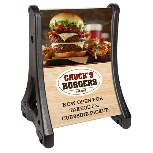 Fast Load Rolling A-Board Sidewalk Sign for 24x36 Posters – Displays4Sale