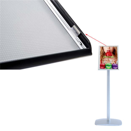 Rotating Sign Frame Stand 11x17 + Restaurant Menu Stand Silver Finish ...