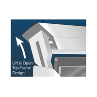 Top Sign Frame has a Lift Off Design allowing for Easy Poster Changes 11 x 17