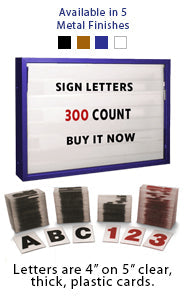 Heavy Duty Outdoor Reader Board 72x48 available in 4 Finishes with ...