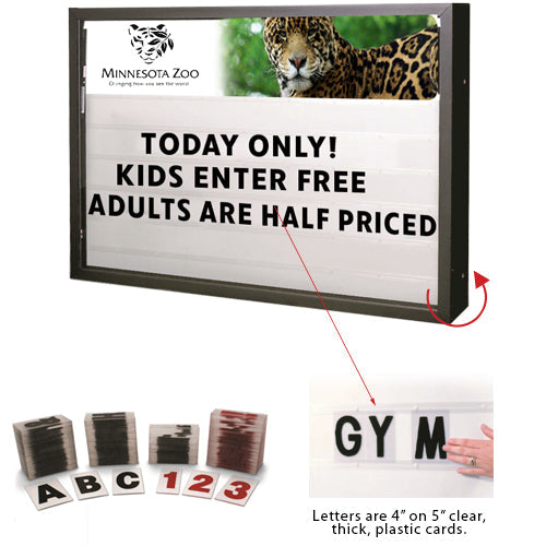 Heavy Duty Reader Board 72x48 Two-Sided + Personalized Message Header ...